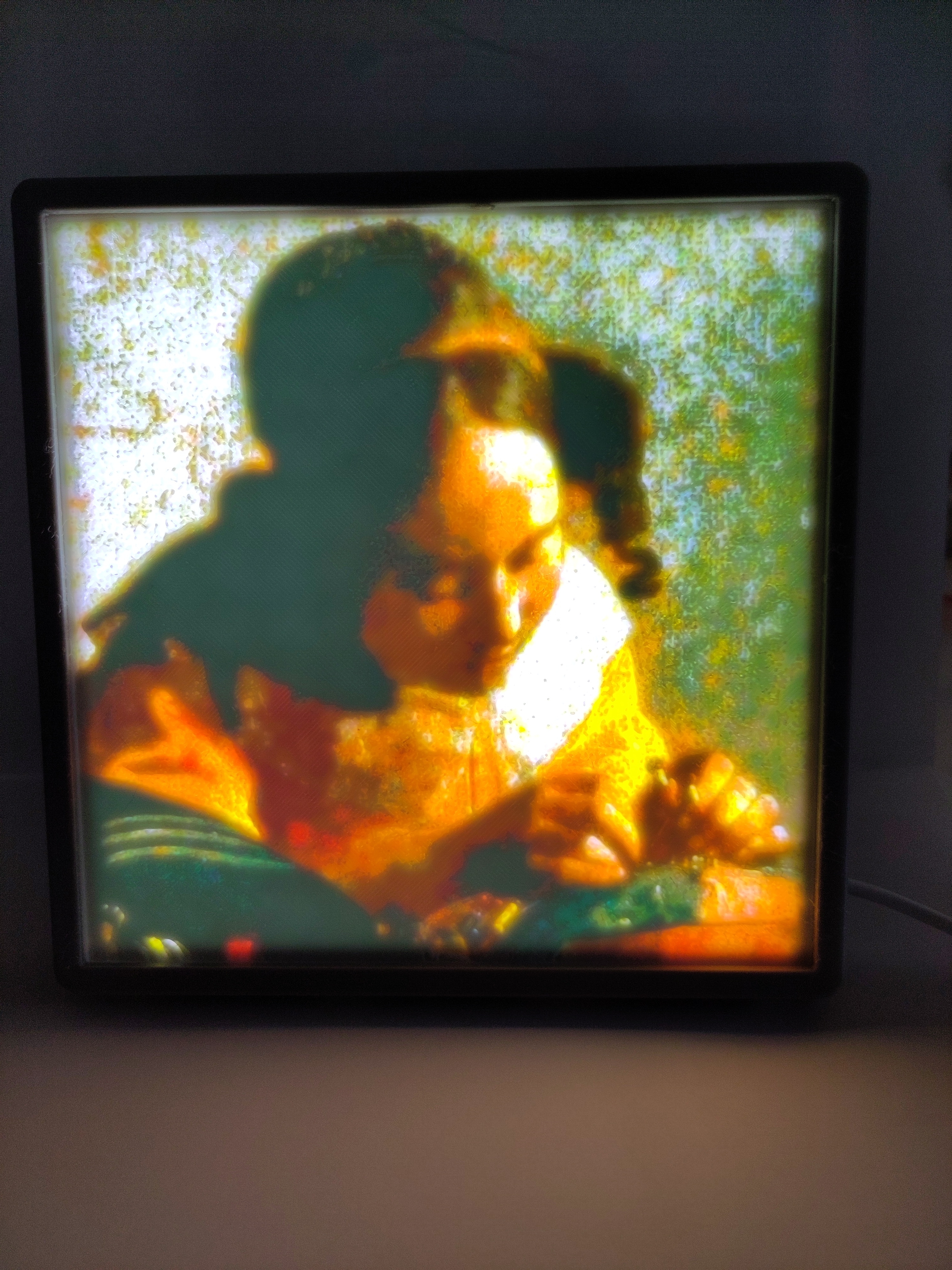 Litophanie personnalisée avec 3 panneaux led